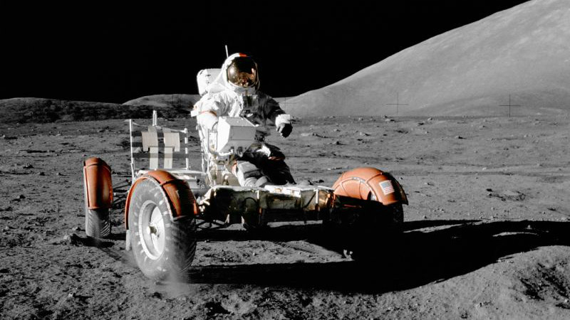 Apollo Lunar Roving Vehicle.. Imagen: NASA/JPL